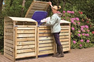 Mülltonnenbox Holz
